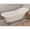 Anzzi Diamante 67.32 in Slipper-Style Acrylic Claw Foot Tub in White FT-CF131FAFT-CH - alternate 10